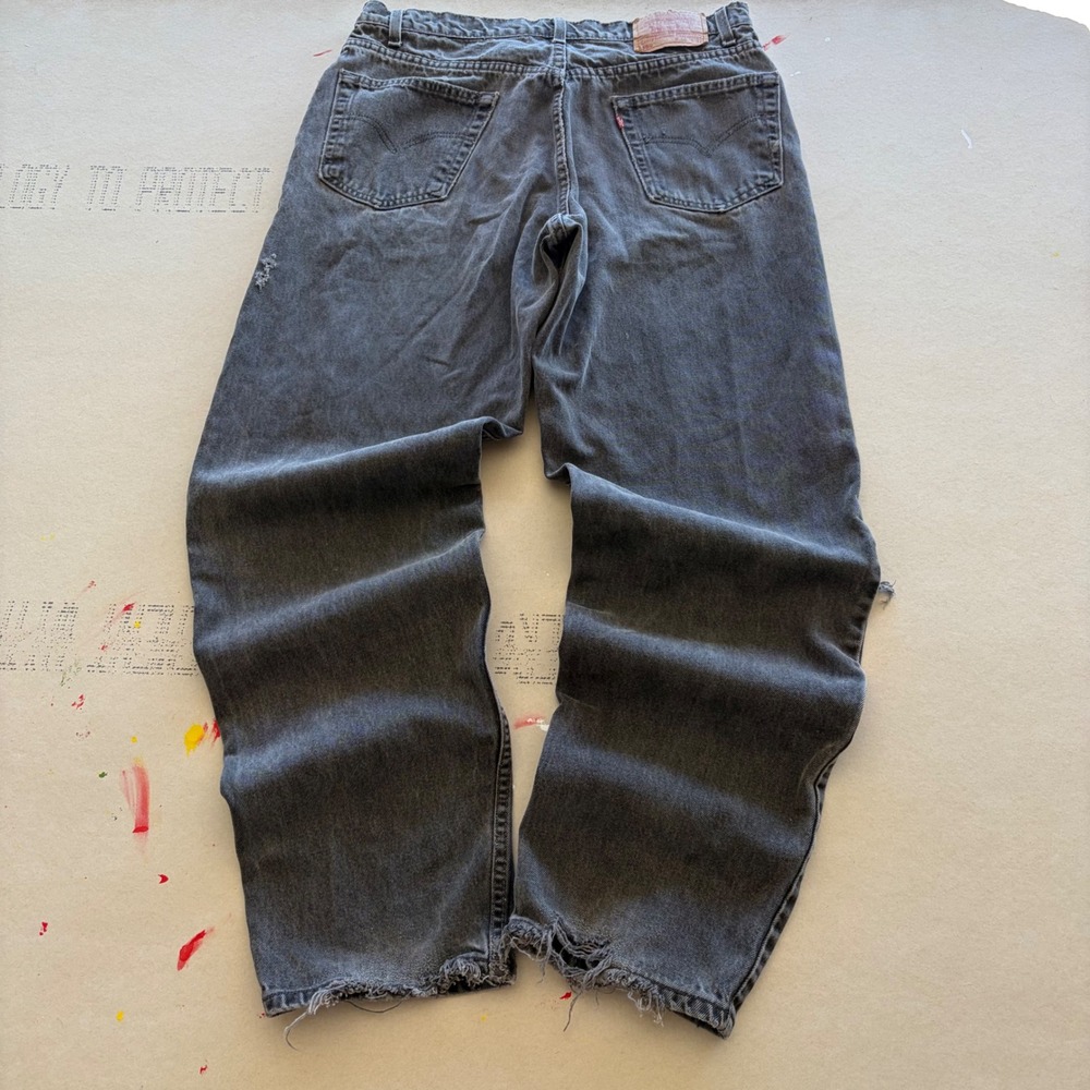Vintage Levi's 550 Relaxed Fit Black Denim Jeans made in usa